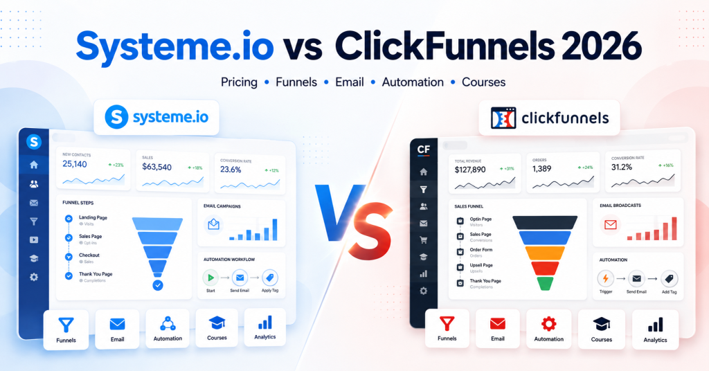 Systeme.io vs ClickFunnels 2026