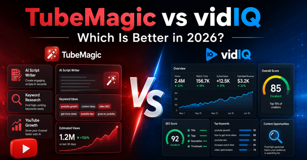 TubeMagic vs vidIQ 2026 comparison